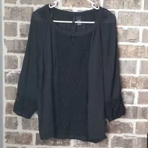 ❤New Direction Black Lace Top